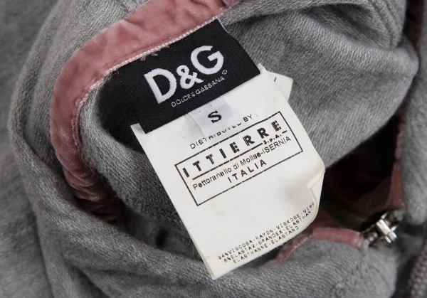 D&G Hood Velor Trimming Zip Up Hoodie K-113999_015