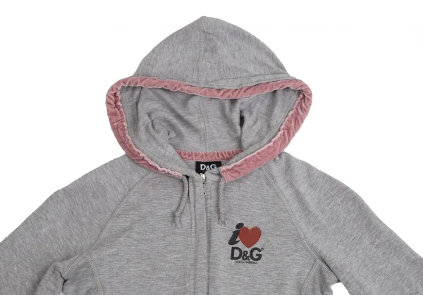 D&G Hood Velor Trimming Zip Up Hoodie K-113999_003
