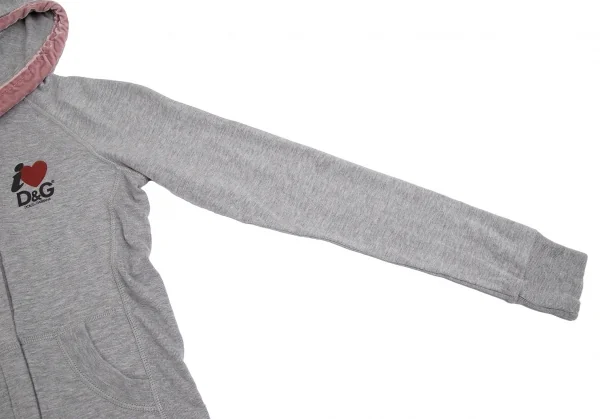 D&G Hood Velor Trimming Zip Up Hoodie K-113999_006
