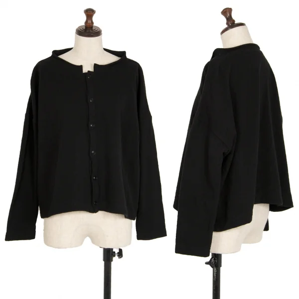 Y's Wool Blended Over-sized Cardigan Black 2 K-114006_001
