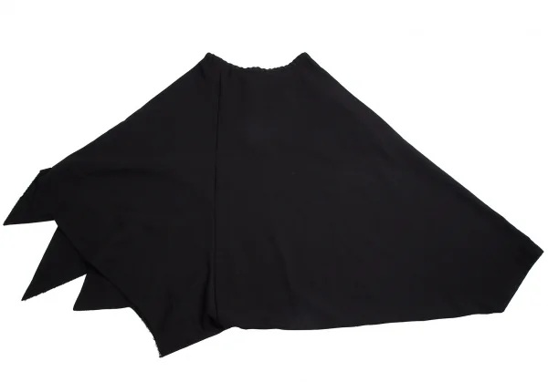 ビーヨウジヤマモトB Yohji Yamamoto ウールギャバカットオフデザインサルエルサンカクパンツ 黒1 K-114014_013