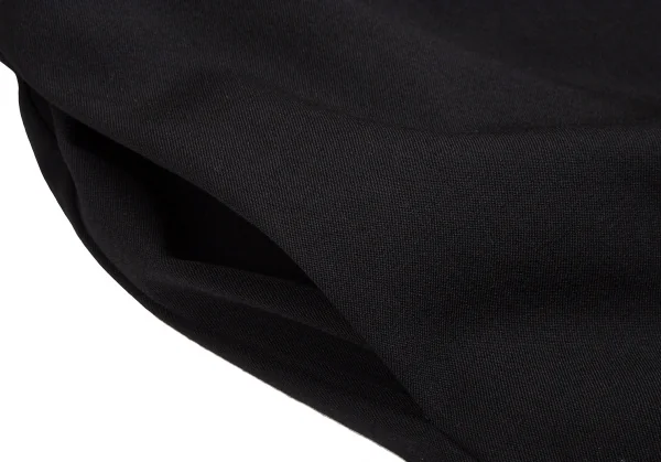 ビーヨウジヤマモトB Yohji Yamamoto ウールギャバカットオフデザインサルエルサンカクパンツ 黒1 K-114014_004