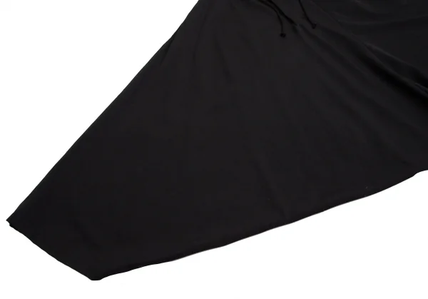 ビーヨウジヤマモトB Yohji Yamamoto ウールギャバカットオフデザインサルエルサンカクパンツ 黒1 K-114014_008