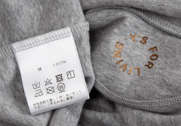 ワイズフォーリビングY's for living コットン天竺ハイネックカットソー グレーM位 K-114021_013