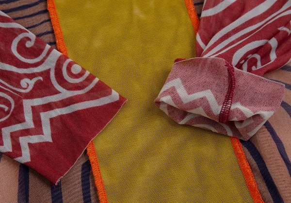 ジャンポールゴルチエ ファムJean Paul GAULTIER FEMME プリント切替パワーネットカットソー マルチ40 K-114040_010