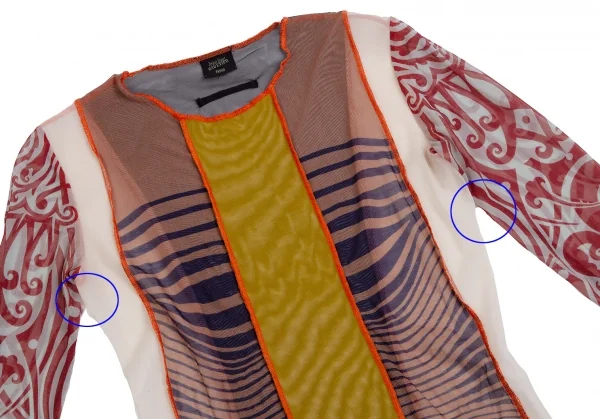 ジャンポールゴルチエ ファムJean Paul GAULTIER FEMME プリント切替パワーネットカットソー マルチ40 K-114040_003