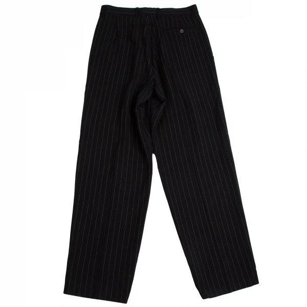 ジャンポールゴルチエ クラシックJean Paul GAULTIER CLASSIQUE チョークストライプタックパンツ 黒50 K-114042_010