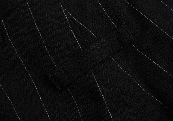 ジャンポールゴルチエ クラシックJean Paul GAULTIER CLASSIQUE チョークストライプタックパンツ 黒50 K-114042_012