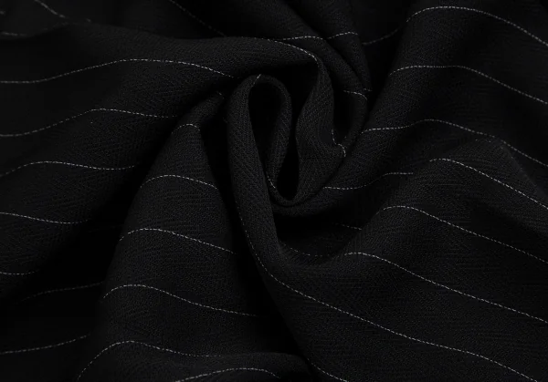ジャンポールゴルチエ クラシックJean Paul GAULTIER CLASSIQUE チョークストライプタックパンツ 黒50 K-114042_013