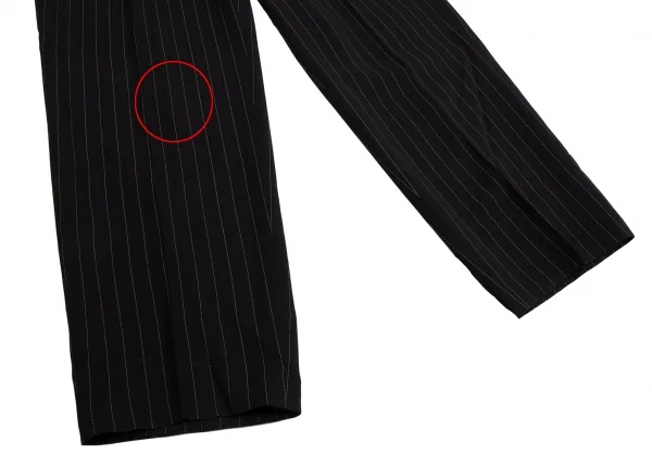 ジャンポールゴルチエ クラシックJean Paul GAULTIER CLASSIQUE チョークストライプタックパンツ 黒50 K-114042_006
