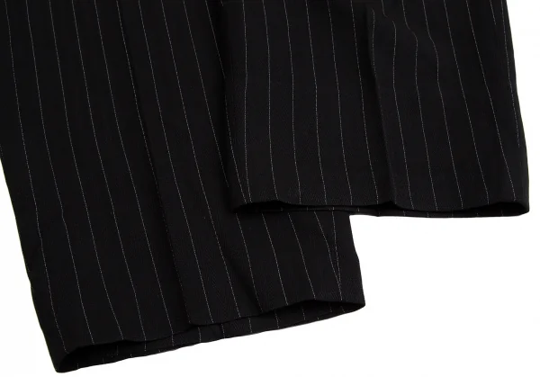 ジャンポールゴルチエ クラシックJean Paul GAULTIER CLASSIQUE チョークストライプタックパンツ 黒50 K-114042_008