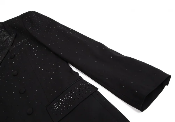 ジャンポールゴルチエ オムJean Paul GAULTIER HOMME ビジュー装飾ダブルブレストジャケット 黒50 K-114051_003