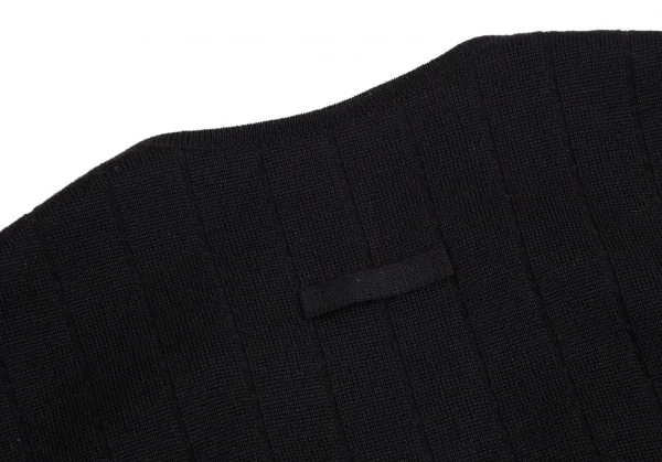 ジャンポールゴルチエ オムJean Paul GAULTIER HOMME ビジュー装飾ニット切替ジレベスト 黒50 K-114052_014