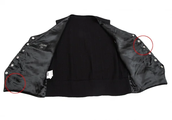 ジャンポールゴルチエ オムJean Paul GAULTIER HOMME ビジュー装飾スリーピースセットアップ 黒50/50/52 K-114054_012