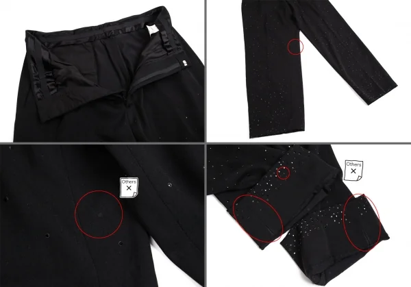 ジャンポールゴルチエ オムJean Paul GAULTIER HOMME ビジュー装飾スリーピースセットアップ 黒50/50/52 K-114054_016