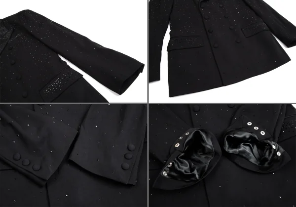 ジャンポールゴルチエ オムJean Paul GAULTIER HOMME ビジュー装飾スリーピースセットアップ 黒50/50/52 K-114054_004