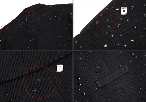 ジャンポールゴルチエ オムJean Paul GAULTIER HOMME ビジュー装飾スリーピースセットアップ 黒50/50/52 K-114054_008