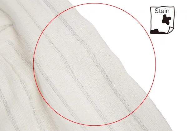 ヨウジヤマモト プールオムYohji Yamamoto POUR HOMMEレーヨンストライプテーパードパンツ 白M K-114068_016