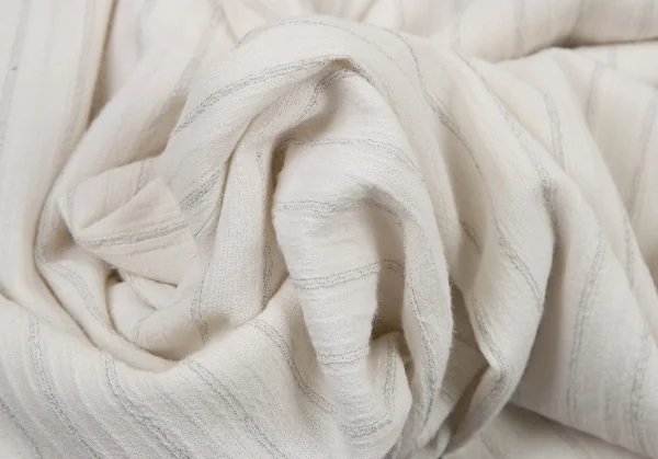 ヨウジヤマモト プールオムYohji Yamamoto POUR HOMMEレーヨンストライプテーパードパンツ 白M K-114068_018