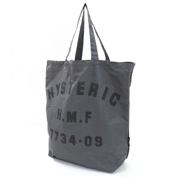 ヒステリックグラマーHYSTERIC GLAMOUR プリントトートバッグ グレー K-114093_001