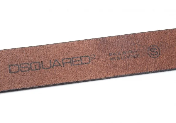ディースクエアードDSQUARED2 マリンバックルレザーベルト 茶 K-114107_008