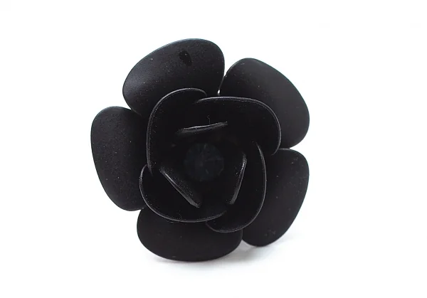 ジャンポールゴルチエJean Paul GAULTIER ビジュー装飾フラワーピアス 黒 K-114111_006