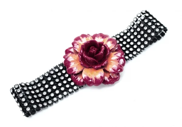 ケイタマルヤマKEITA MARUYAMA フラワー装飾ビジューチョーカー 赤黒他 K-114112_002