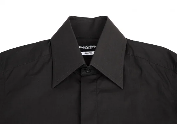 ドルチェ&ガッバーナDOLCE&GABBANA コットンスリムフィットシャツ 墨黒39 K-114124_002