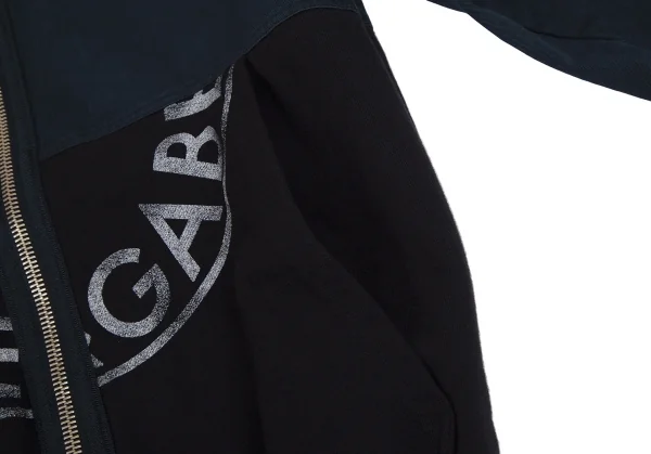 ドルチェ&ガッバーナDOLCE&GABBANA 裾スウェット切替セーラーカラージップアップジャケット 黒紺48 K-114126_011