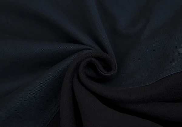 ドルチェ&ガッバーナDOLCE&GABBANA 裾スウェット切替セーラーカラージップアップジャケット 黒紺48 K-114126_018