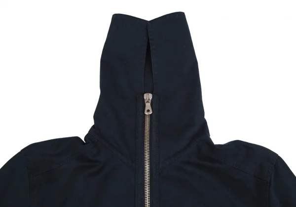 ドルチェ&ガッバーナDOLCE&GABBANA 裾スウェット切替セーラーカラージップアップジャケット 黒紺48 K-114126_006