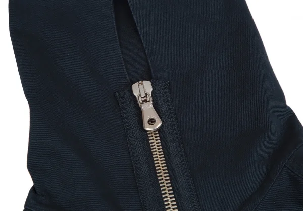 ドルチェ&ガッバーナDOLCE&GABBANA 裾スウェット切替セーラーカラージップアップジャケット 黒紺48 K-114126_007