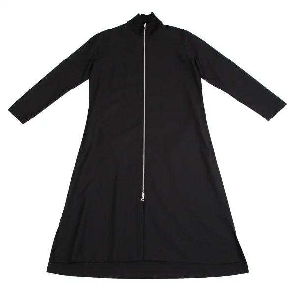 グラウンド ワイGround Y ウールポリギャバジップアップロングシャツコート 黒3 K-114136_002