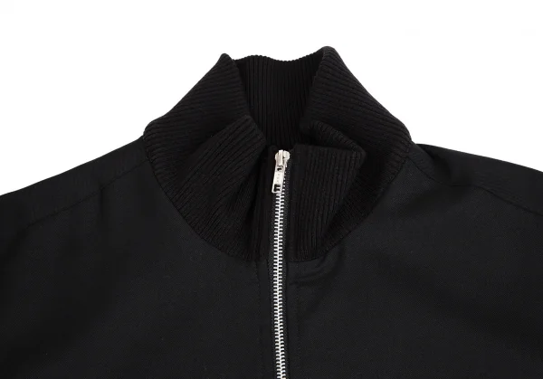 グラウンド ワイGround Y ウールポリギャバジップアップロングシャツコート 黒3 K-114136_003