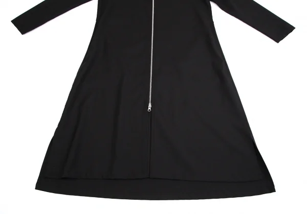 グラウンド ワイGround Y ウールポリギャバジップアップロングシャツコート 黒3 K-114136_006