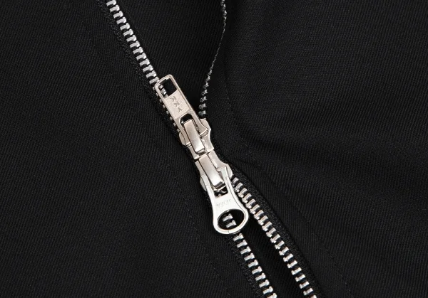 グラウンド ワイGround Y ウールポリギャバジップアップロングシャツコート 黒3 K-114136_009