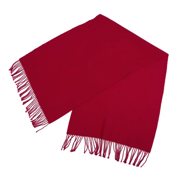 ランバンコレクションLANVIN collection フリンジマフラー 赤 K-114137_002