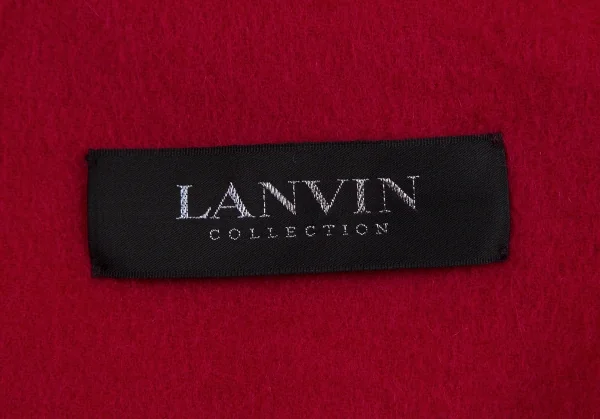 ランバンコレクションLANVIN collection フリンジマフラー 赤 K-114137_005