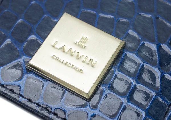 ランバンコレクションLANVIN collection チェーン付きカードケース 青 K-114138_004