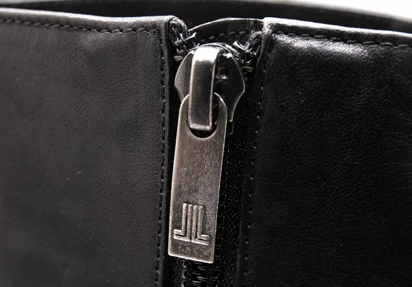 ランバンオンブルーLANVIN en Bleu レザーヒールロングブーツ 黒23 K-114139_011