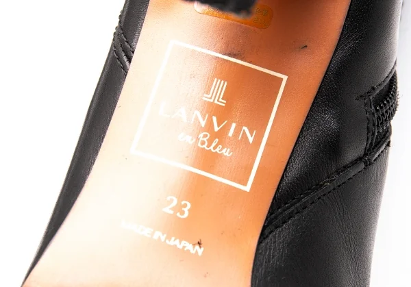 ランバンオンブルーLANVIN en Bleu レザーヒールロングブーツ 黒23 K-114139_015