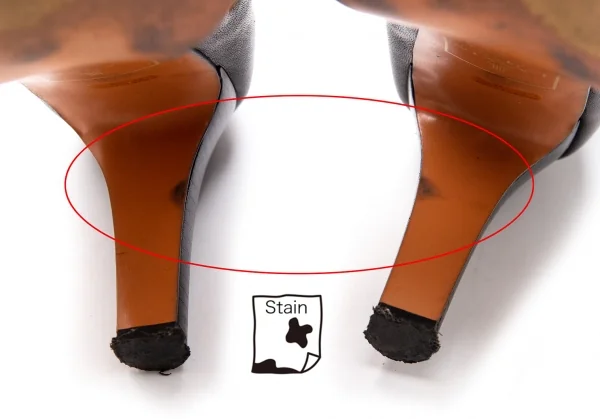 ランバンオンブルーLANVIN en Bleu レザーヒールロングブーツ 黒23 K-114139_017