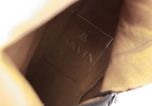 ランバンオンブルーLANVIN en Bleu レザーヒールロングブーツ 黒23 K-114139_018