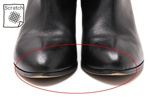 ランバンオンブルーLANVIN en Bleu レザーヒールロングブーツ 黒23 K-114139_004