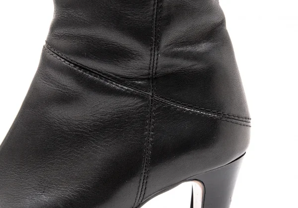 ランバンオンブルーLANVIN en Bleu レザーヒールロングブーツ 黒23 K-114139_006