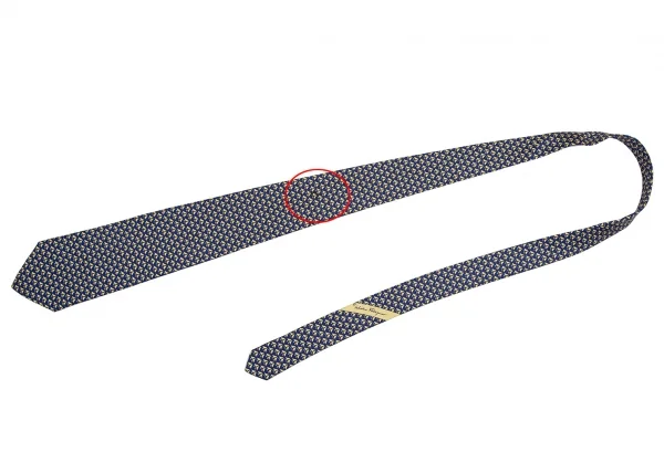 サルヴァトーレフェラガモ Salvatore Ferragamo 総柄シルクネクタイ 青黄 K-114143_002