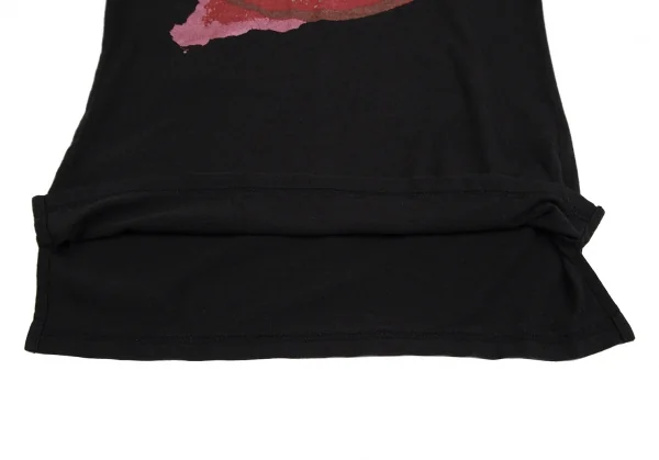 ヴィヴィアンウエストウッド レッドレーベルVivienne Westwood Red Label グリッターリッププリントカットソー 黒2 K-114147_011