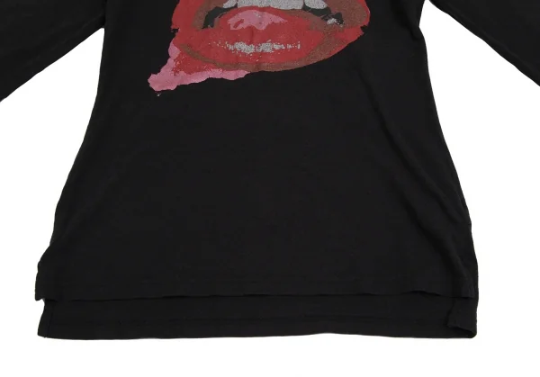 ヴィヴィアンウエストウッド レッドレーベルVivienne Westwood Red Label グリッターリッププリントカットソー 黒2 K-114147_009