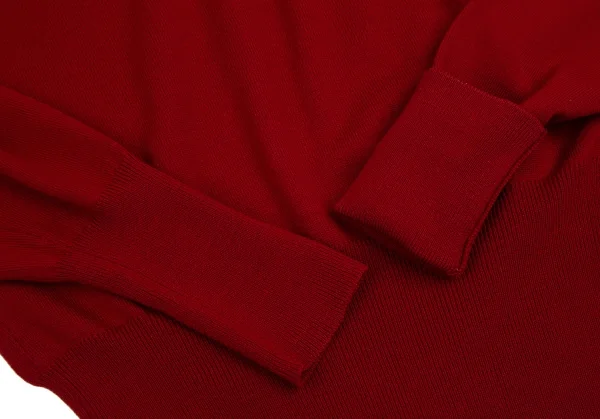 ヴィヴィアンウエストウッド レッドレーベルVivienne Westwood Red Label ウールオーブワンポイント刺繍タートルネックニットセーター 赤S K-114151_011