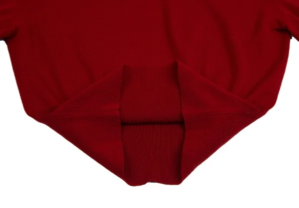 ヴィヴィアンウエストウッド レッドレーベルVivienne Westwood Red Label ウールオーブワンポイント刺繍タートルネックニットセーター 赤S K-114151_015